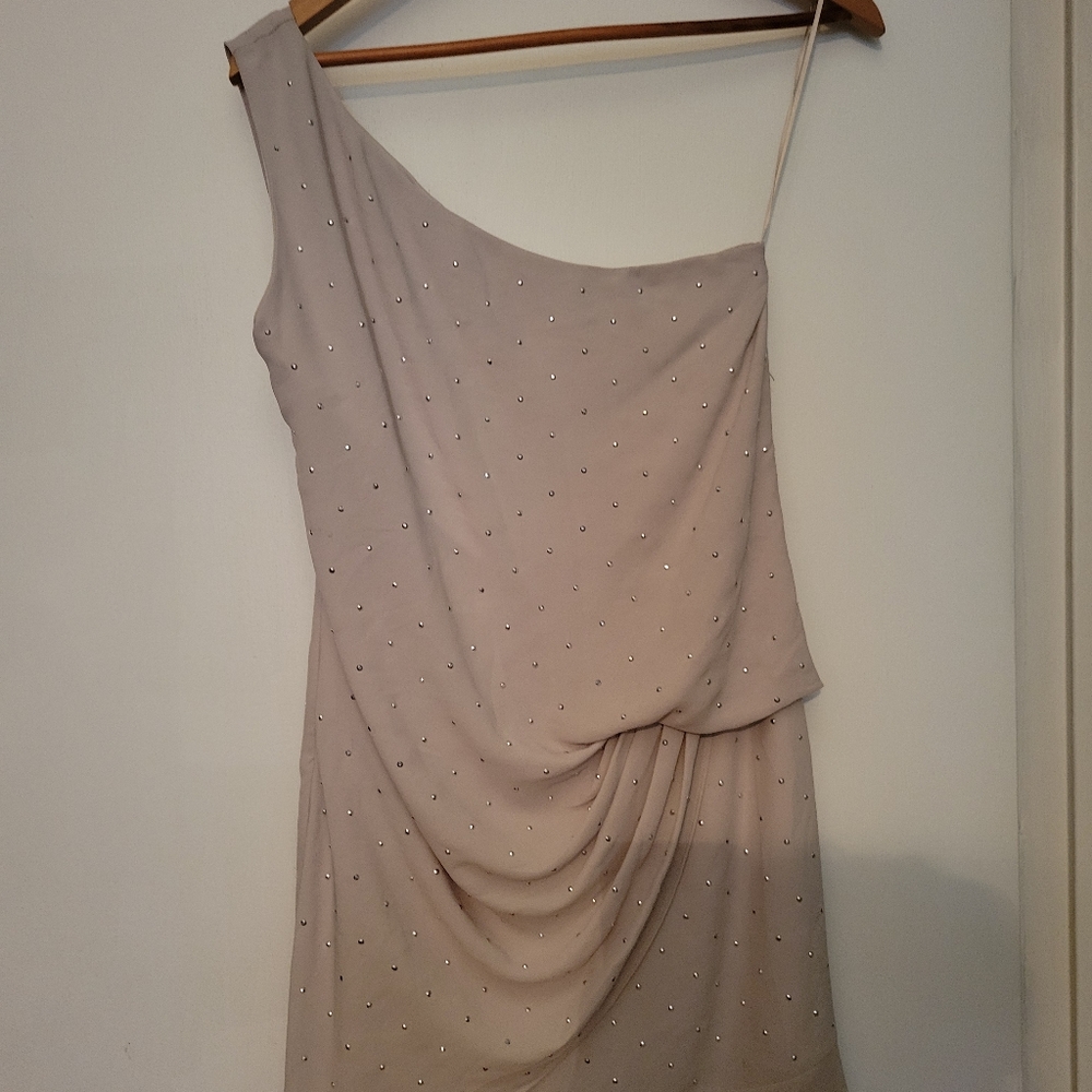 Express Gold Shimmer Cocktail Dress
